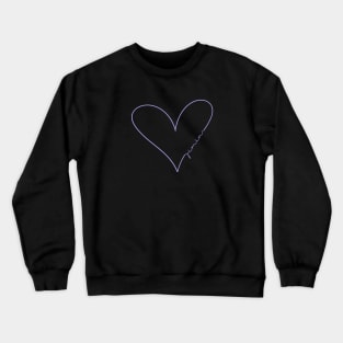 Jimin of BTS - purple heart Crewneck Sweatshirt